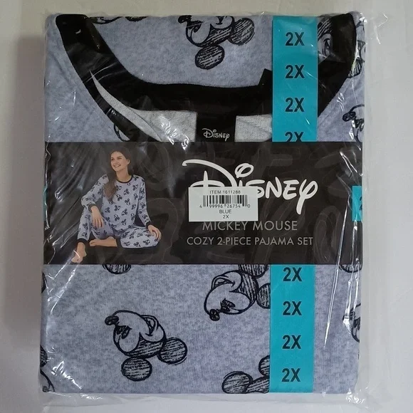 Disney Mickey Mouse Lounge Set Womens Size 2X Soft Pajama Travel Set Cute - Picture 6 of 7
